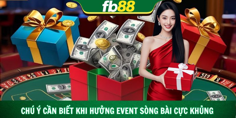Chú ý cần biết khi hưởng event sòng bài cực khủng